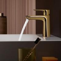 Hansgrohe FinishPlus Talis E bateria umywalkowa 110 CoolStart z korkiem złoty polerowany 71713990