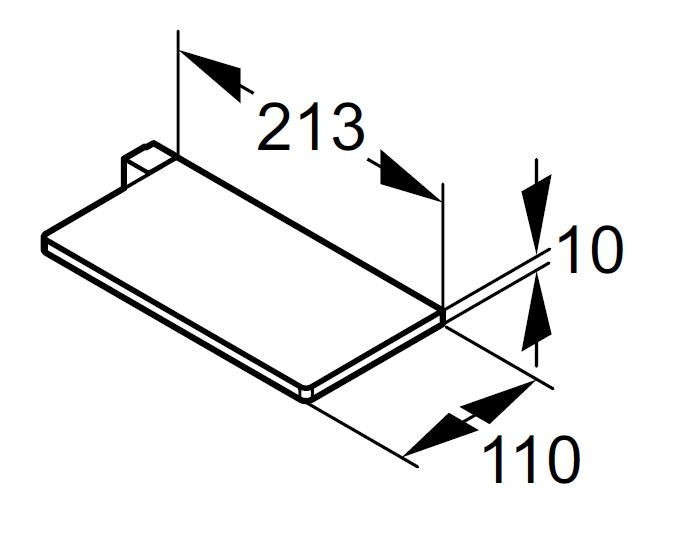 Huppe Select+ Tablet połka na przybory kosmetyczne czarny SL2101123