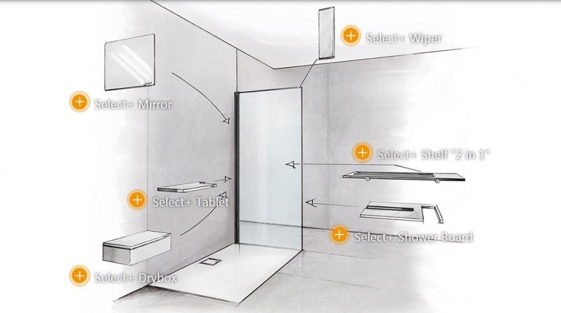 Huppe Select+ Kit zestaw do szkła hartowanego o grubości 8 mm 200 cm czarny SL3101123