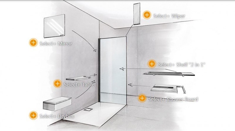 Huppe Select+ Kit zestaw do szkła hartowanego o grubości 8 mm 220 cm czarny SL3102123