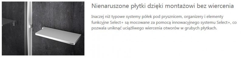 Huppe Select+ Kit zestaw do szkła hartowanego o grubości 8 mm 200 cm srebrny połysk SL3101069