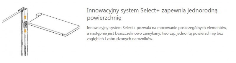 Huppe Select+ ścianka WALK-IN bez wspornika z listwą przyścienną Hüppe Select+ Tablet i Shelf 80 cm  czarny przeźroczyste 10 mm Anti-Plaque SL0102123322