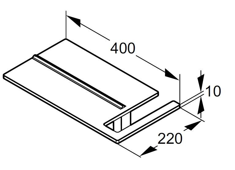 Huppe Select+ Shower Board półka z wieszakiem na zacisk czarny SL2401123