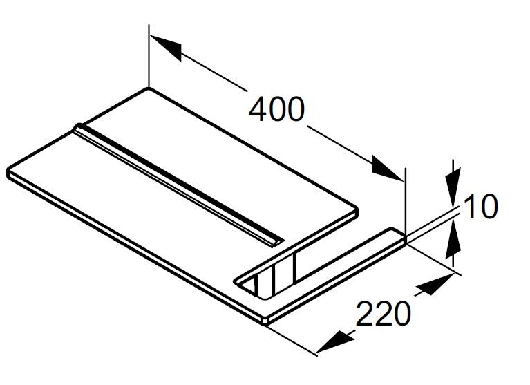 Huppe Select+ Shower Board półka z wieszakiem na zacisk srebrny matowy SL2401087