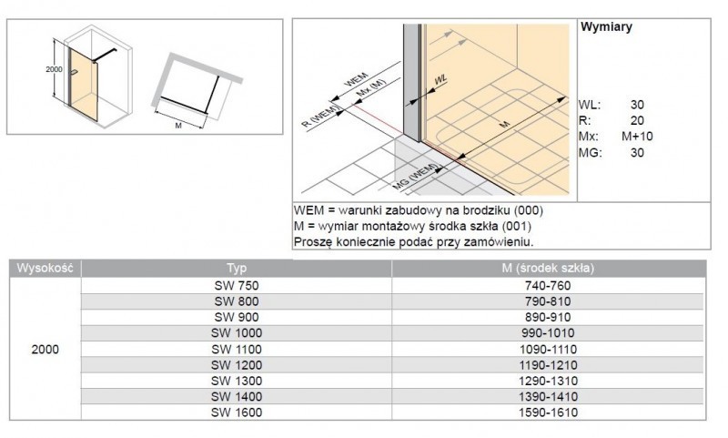 Huppe Select+ Black Edition ścianka WALK-IN z listwą przyścienną Hüppe Select+ i Tablet 80 cm czarny przeźroczyste 8 mm Anti-Plaque SL0302123322