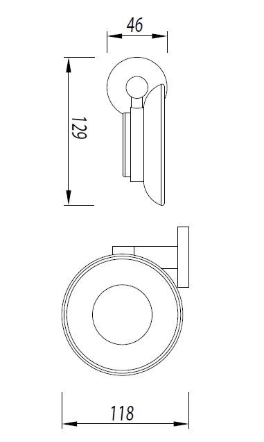 Omnires Modern Project mydelniczka wisząca szkło/czarny MP60420BL