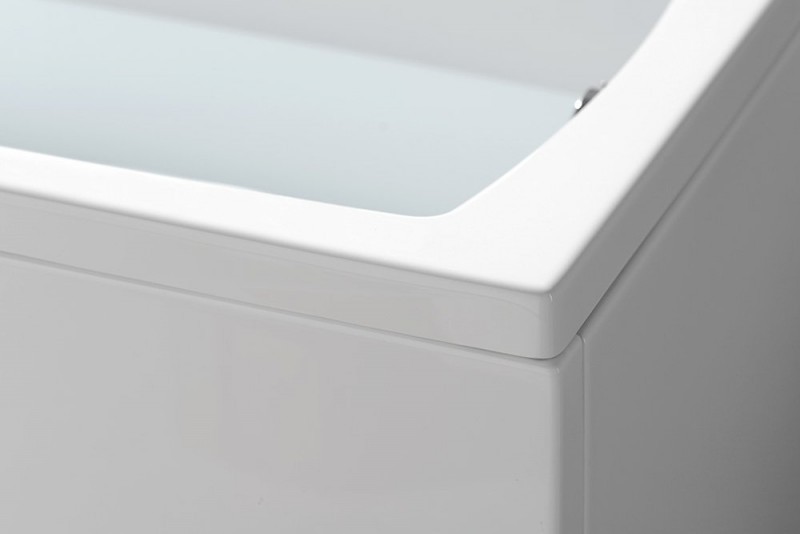 Polysan Lily wanna prostokątna 140x70 cm akryl biały 72201