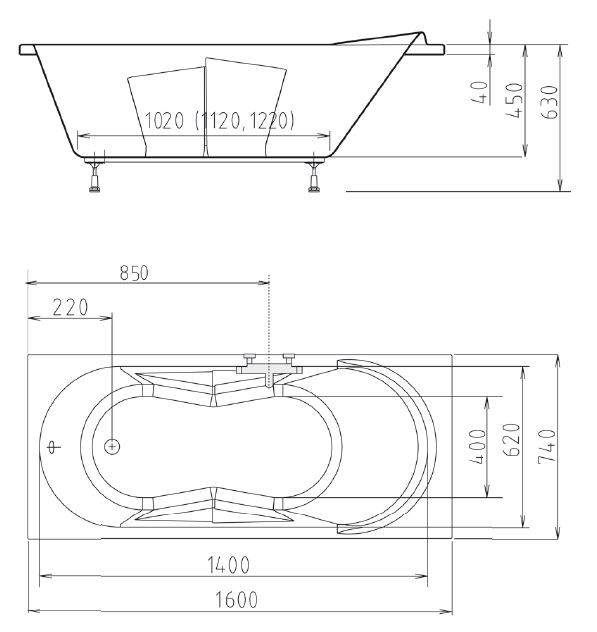 Polysan Adriana wanna prostokątna 160x74 cm akryl biały 43111