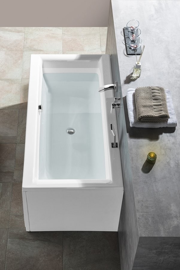 Polysan Cleo wanna prostokątna 180x90 cm akryl biały 13111