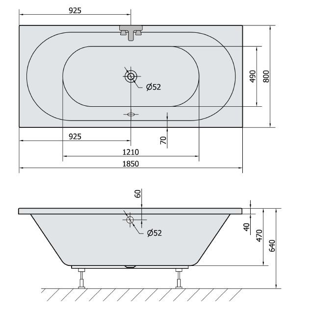 Polysan Viva B wanna prostokątna 185x80 cm akryl biały 71968
