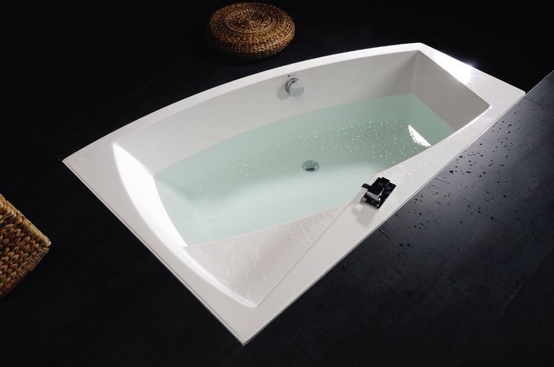 Polysan Evia R wanna asymetryczna prawa 160x100 cm akryl biały 12611