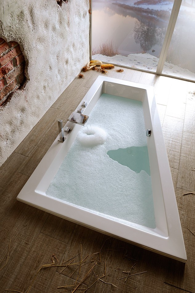 Polysan Triangl L wanna asymetryczna lewa 180x120 cm akryl biały 19611