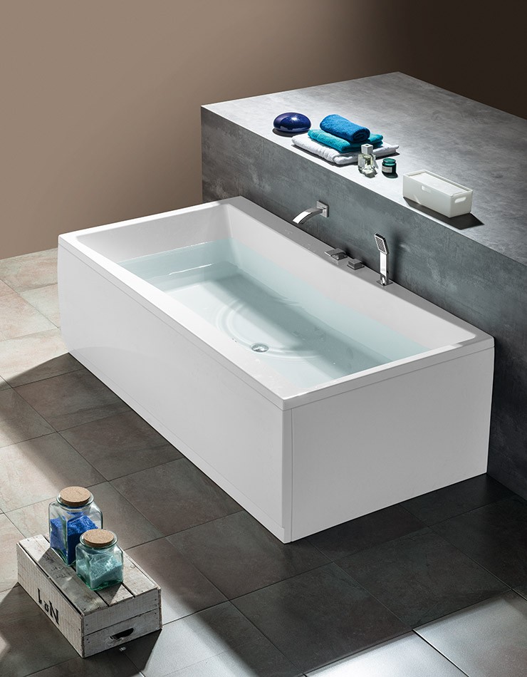 Polysan Quest wanna prostokątna 180x100 cm akryl biały 78511