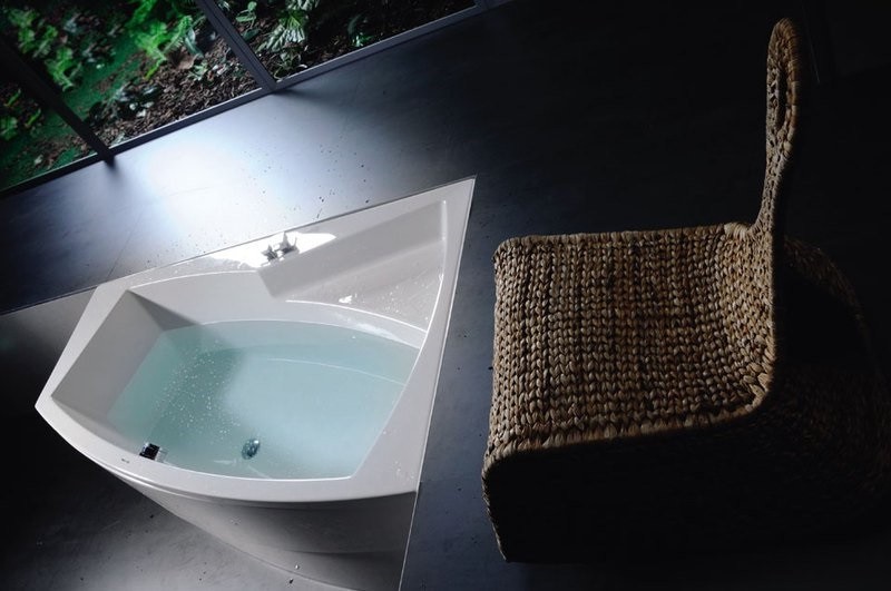 Polysan Evia R wanna asymetryczna prawa 160x100 cm akryl biały 12611