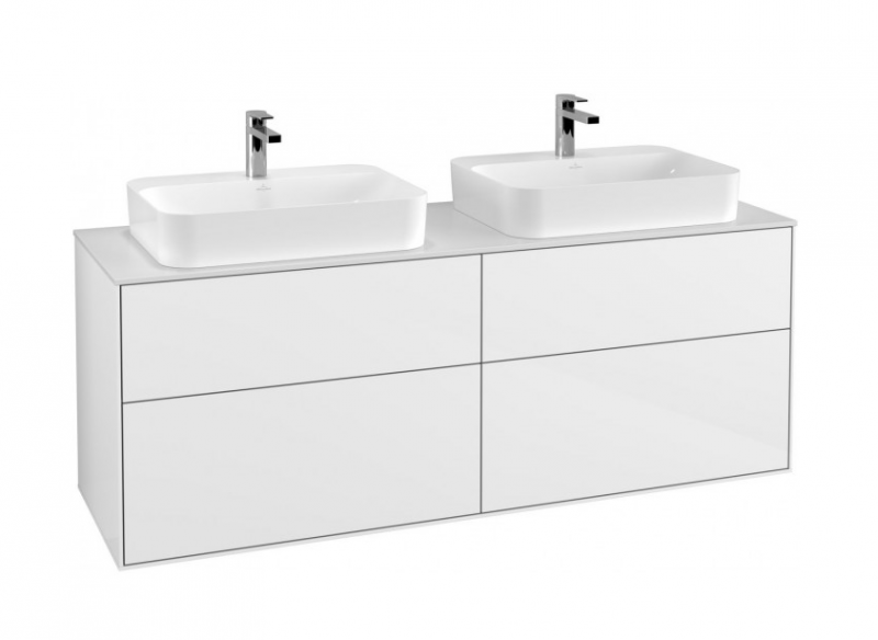 Villeroy&Boch Finion szafka pod umywalkę 160 cm z 4 szufladami Glossy White Lacquer biały F43100GF