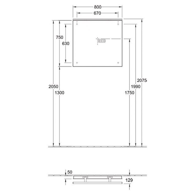 Villeroy&Boch More to see lustro z oświetleniem LED 80 x 75 cm A4048000