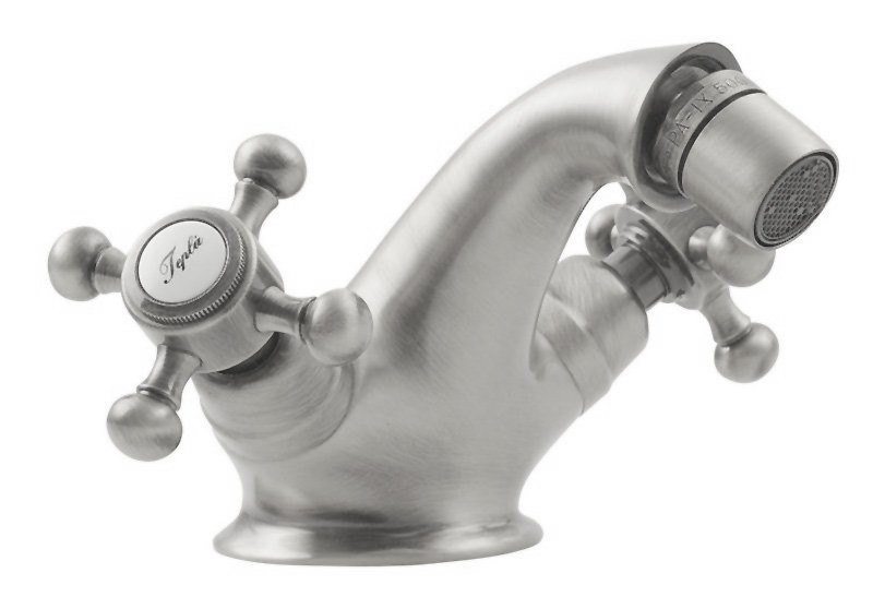 Sapho Antea bateria bidetowa z korkiem automatycznym retro nikiel szczotkowany 3188