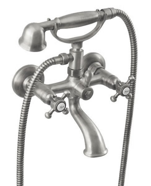 Sapho Antea bateria wannowa natynkowa retro nikiel szczotkowany 3018