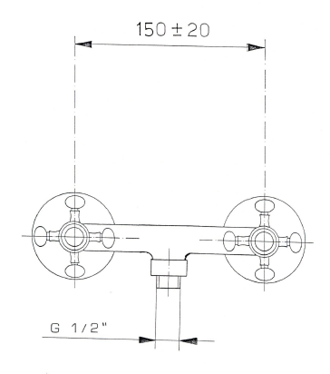 Sapho Antea bateria prysznicowa natynkowa retro chrom 3861