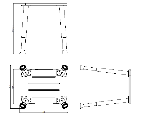 Sapho Gedy taboret łazienkowy bambus chrom AE865