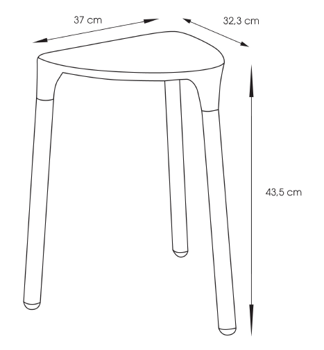Sapho Gedy taboret łązienkowy składane czarny chrom 217214