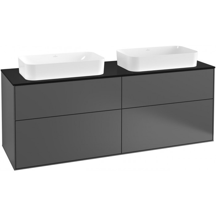 Villeroy&Boch Finion szafka pod dwie umywalki 160 cm Anthracite Matt Lacquer szary F31200GK