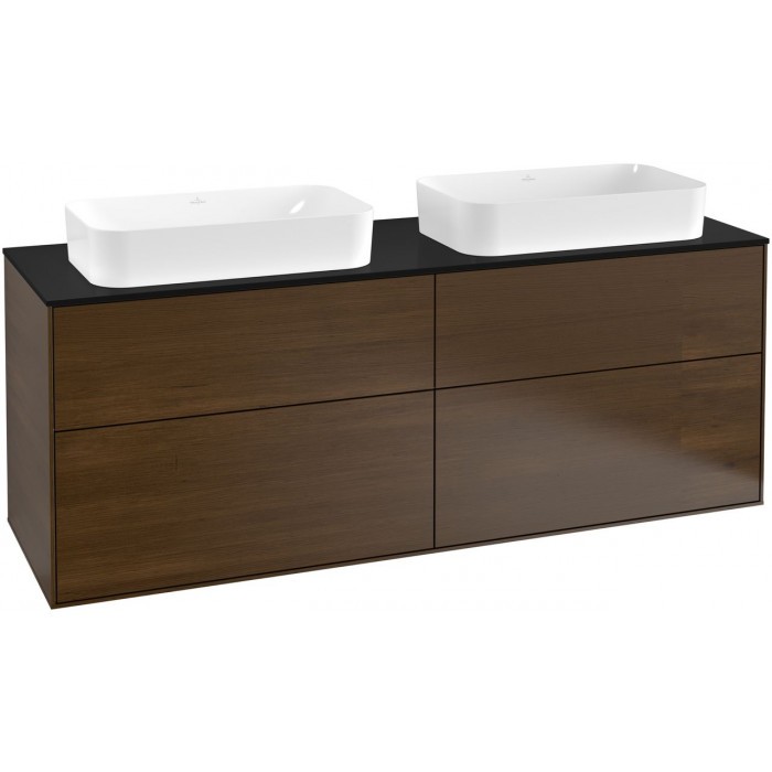 Villeroy&Boch Finion szafka pod dwie umywalki 160 cm Walnut Veneer orzech F31200GN