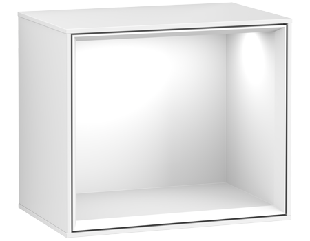 Villeroy&Boch Finion półka 41 cm z oświetleniem wewnętrznym, ściennym i stacją ładowania Glossy White Lacquer biały G590GFGF