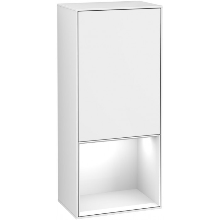 Villeroy&Boch Finion szafka boczna z otwartą półką 94cm drzwi prawe Glossy White Lacquer biały F550GFGF