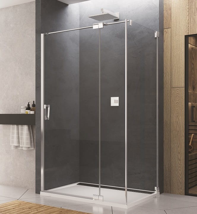 Sanswiss Cadura ścianka boczna 90 cm srebrny połysk przeźroczyste montaż przy zawiasie CAT30905007