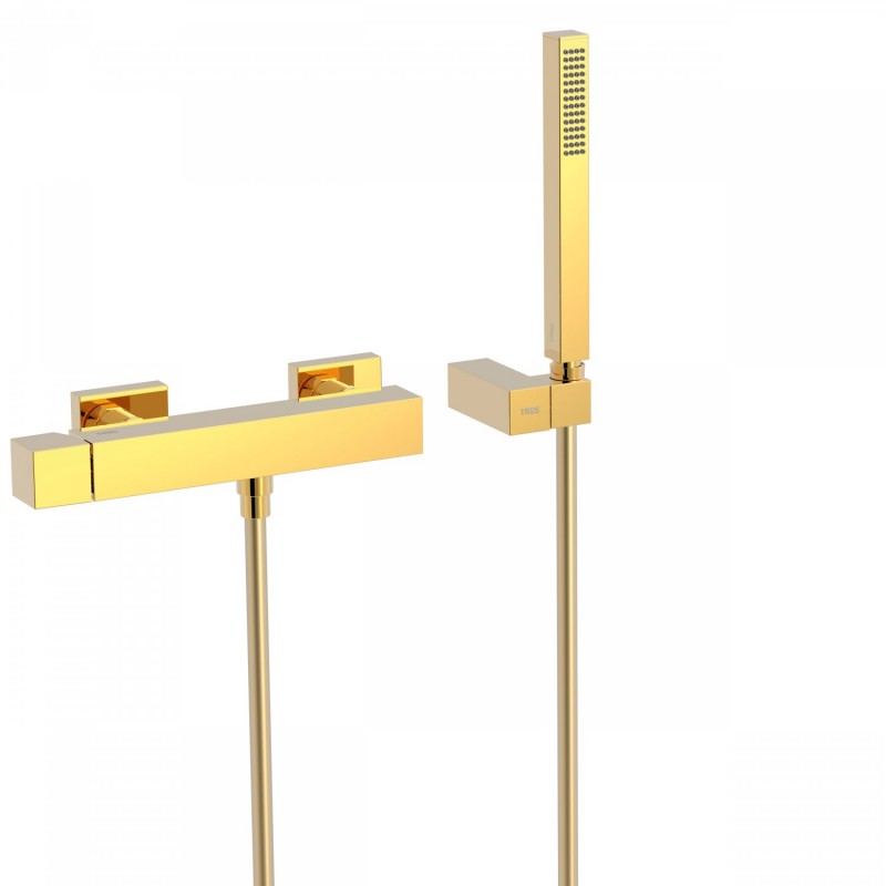 Tres Cuadro Colors bateria prysznicowa złoty polerowany 00716703OR