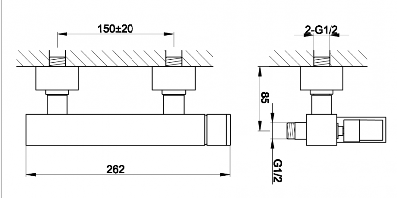 Kohlman Nexen natynkowa bateria prysznicowa chrom QW120U