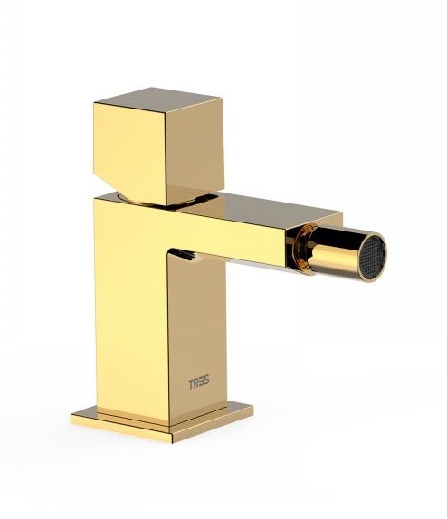 Tres Cuadro Colors bateria bidetowa złoty polerowany 00712001OR
