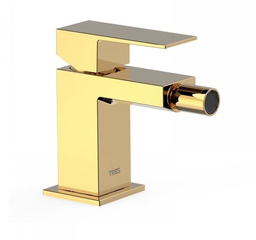 Tres Cuadro Colors bateria bidetowa chrom złoty polerowany 00612001OR