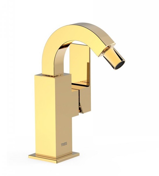 Tres Cuadro Colors bateria bidetowa złoty polerowany 00612402OR