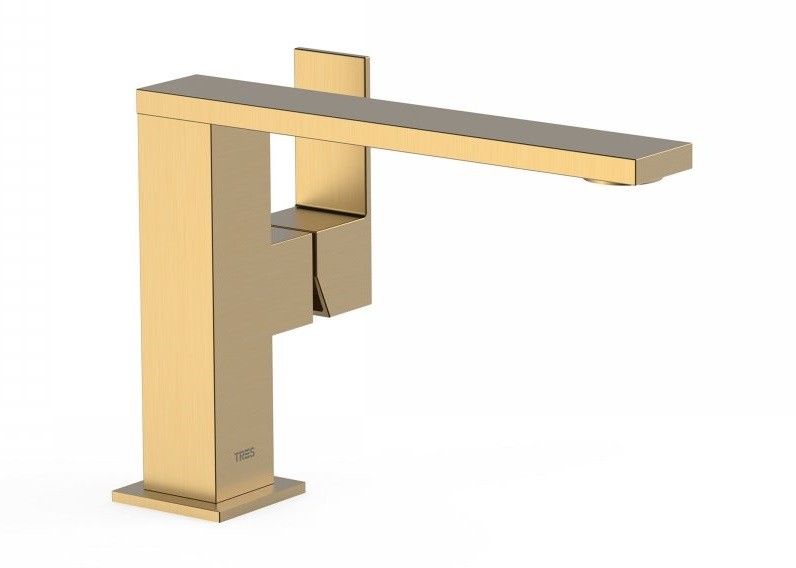 Tres Cuadro Colors bateria umywalkowa perlator złoty matowy 00620501OM