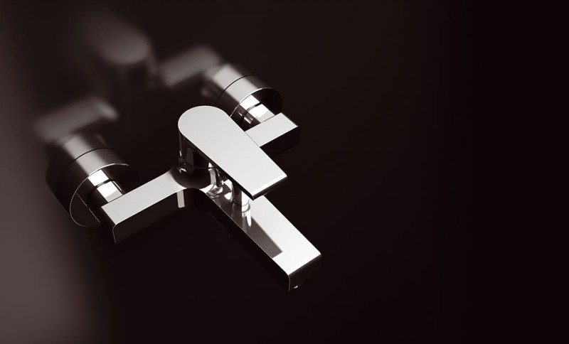 Sapho Kai bateria wannowa natynkowa chrom KA10