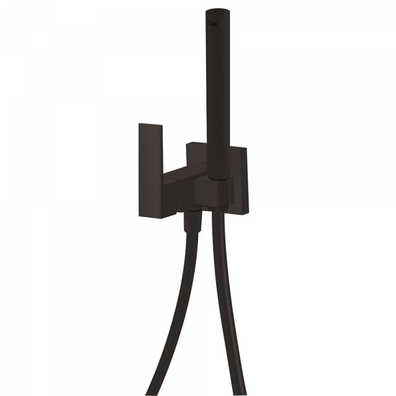 Tres Cuadro Colors bateria podtynkowa do bidetu lub WC czarny matowy 00612301NM