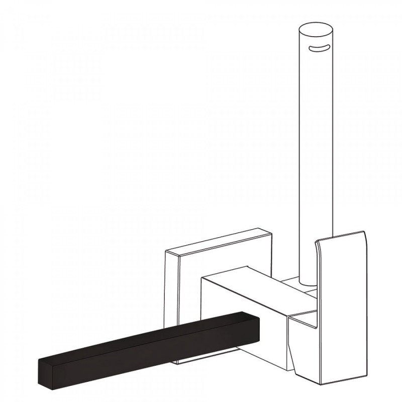 Tres Cuadro Colors wieszak na ręcznik do baterii bidetowej czarny matowy 03412402NM