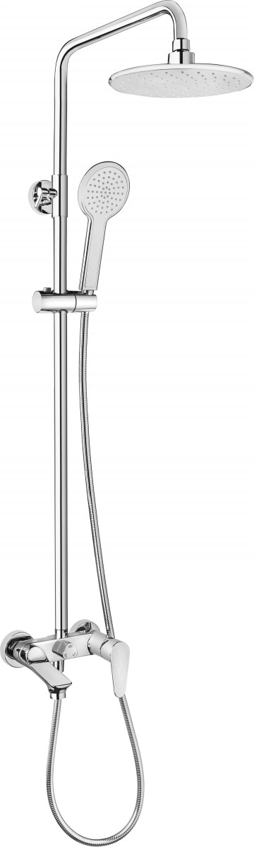 Deante Jaskier zestaw prysznicowy z deszczownicą i wylewką chrom NAC01JM