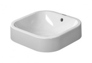 Duravit Happy D.2 umywalka nablatowa/stawiana na blat 40x40 cm z przelewem ceramika biały 2314400000