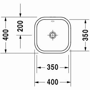 Duravit Happy D.2 umywalka nablatowa/stawiana na blat 40x40 cm z przelewem ceramika biały 2314400000