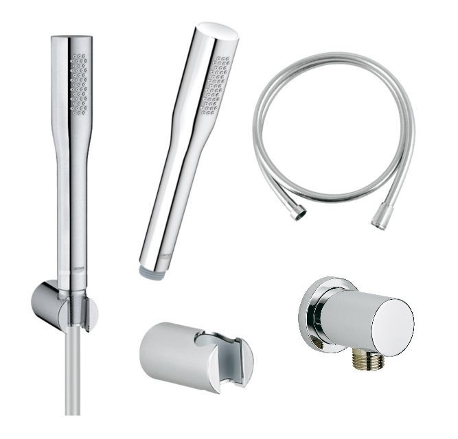 Grohe Essence zestaw podtynkowy z deszczownicą Hydroland 20x20 cm, słuchawką i wylewką wannową kompletny 24092001WAN05