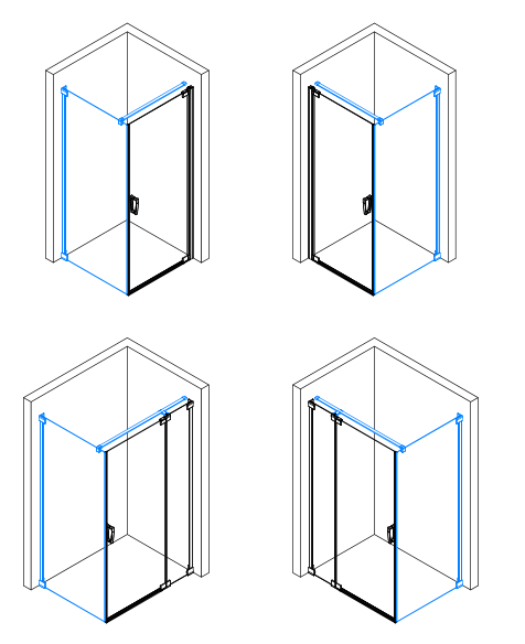 Sanswiss Cadura ścianka boczna 100 cm srebrny połysk przeźroczyste montaż przy magnesie CAT101005007