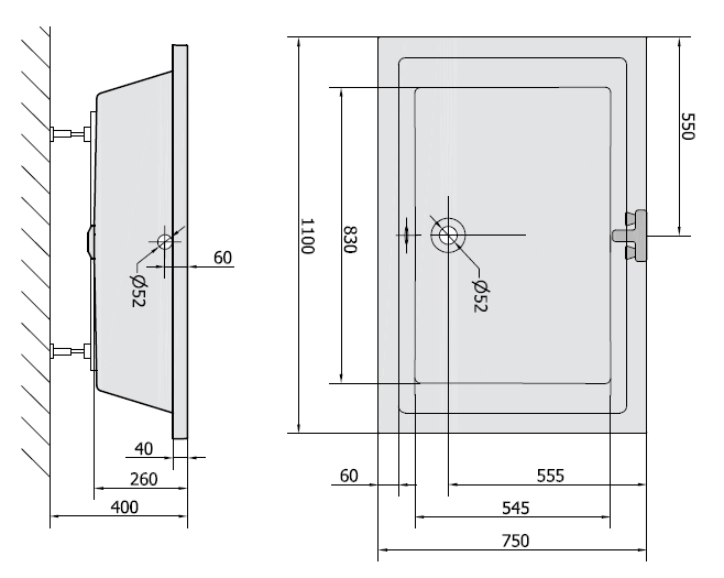 Sapho Deep brodzik prostokątny głęboki 110x75 cm akryl 72883