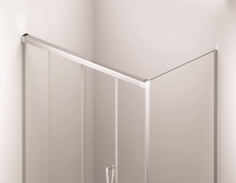 Sanswiss Cadura ścianka boczna 110 cm srebrny połysk przeźroczyste montaż przy magnesie CAT101105007