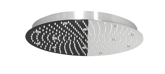 Sapho Lorema deszczownica sufitowa okrągła 30 cm chromoterapia deszcz stal MS573-LED