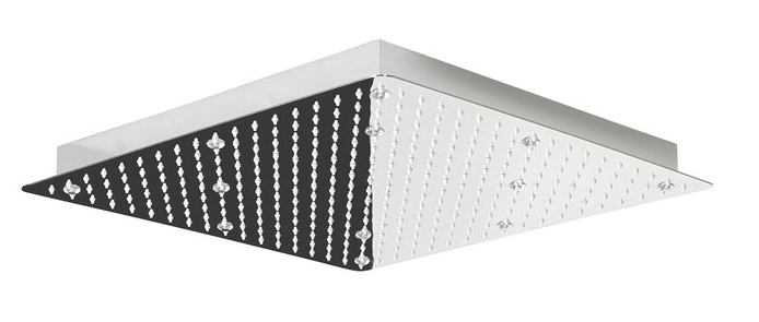 Sapho Lorema deszczownica sufitowa kwadratowa 30x30 cm chromoterapia deszcz stal MS563-LED