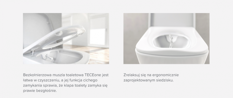 Tece TECEONE muszla wisząca bezkołnierzowa z funkcją bidetu 9700200
