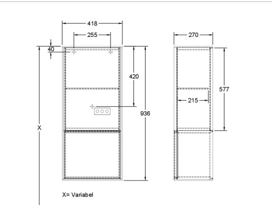 Villeroy&Boch Finion szafka boczna z otwartą półką i oświetleniem LED 94cm drzwi prawe Glossy White Lacquer biały G550GFGF